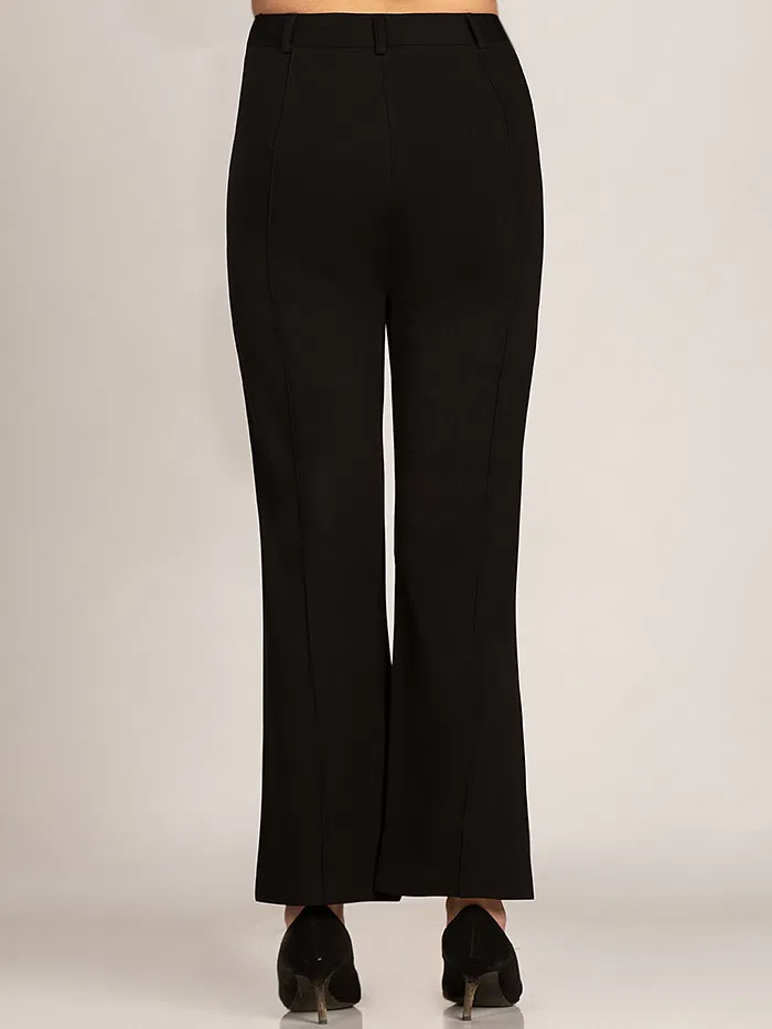 Solid Black Parallel Women Jeggings